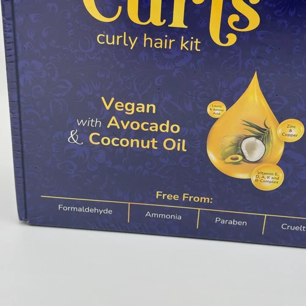 Herbishh Just Curls Hair Kit Shampoo Conditioner Deep Conditioner‎ Curl Set NEW